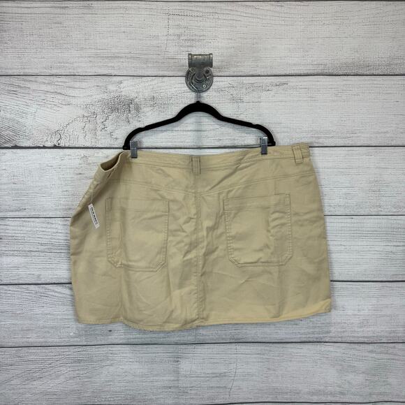 Old Navy Plus Size Khaki Ivory Button Front Denim Skirt Size 26 - Picture 5 of 7